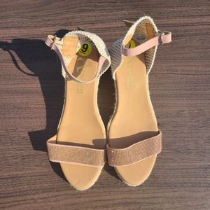 Paseart Made in Spain Suede Wedge Espadrilles Women's Size 9